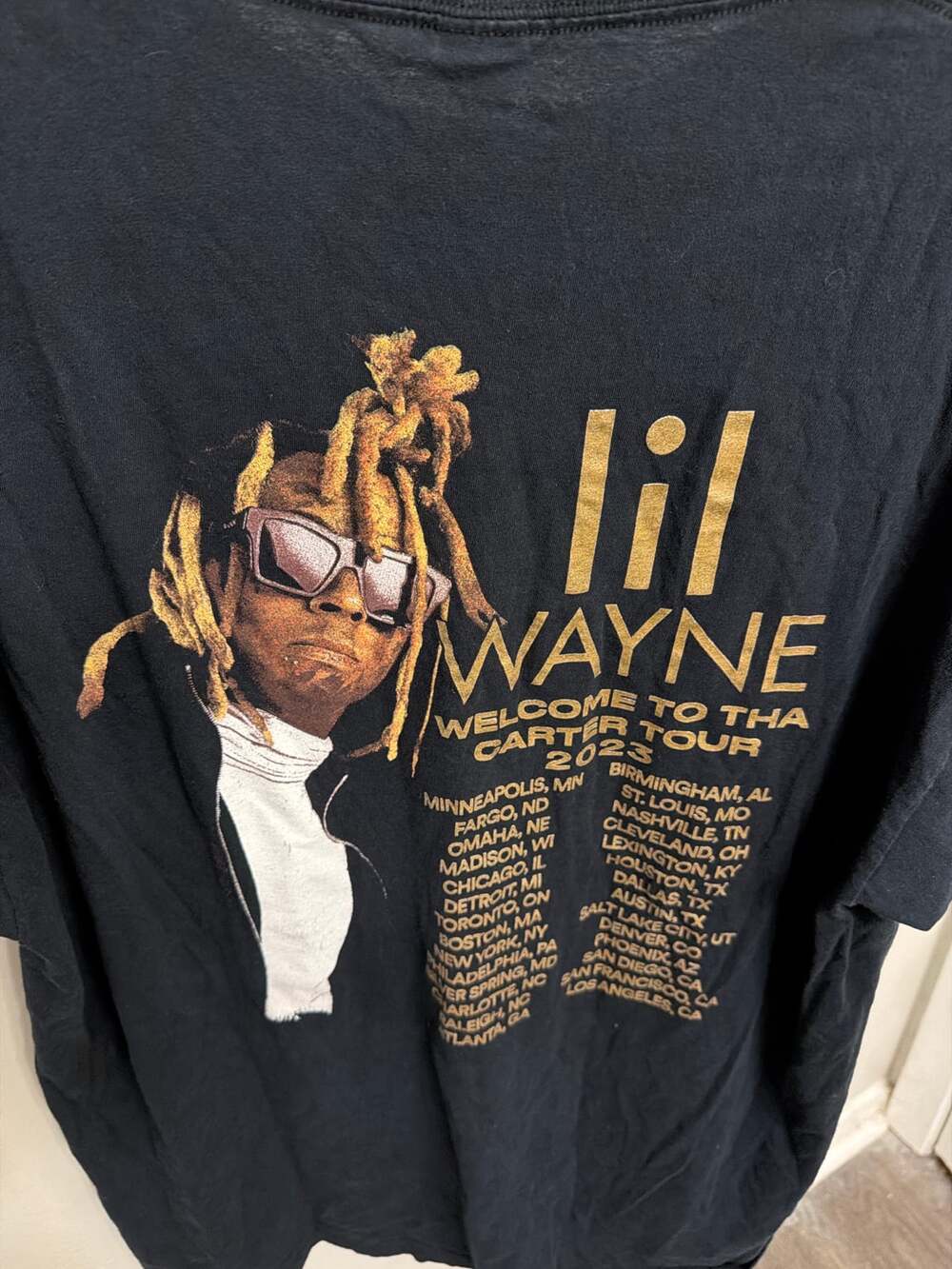 Lil Wayne Welcome To Tha Carter Tour 2023 Graphic T-Shirt XL - Picture 5 of 5